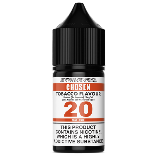 CHOSEN TOBACCO NICOTINE SALTS (30ML BOTTLE)