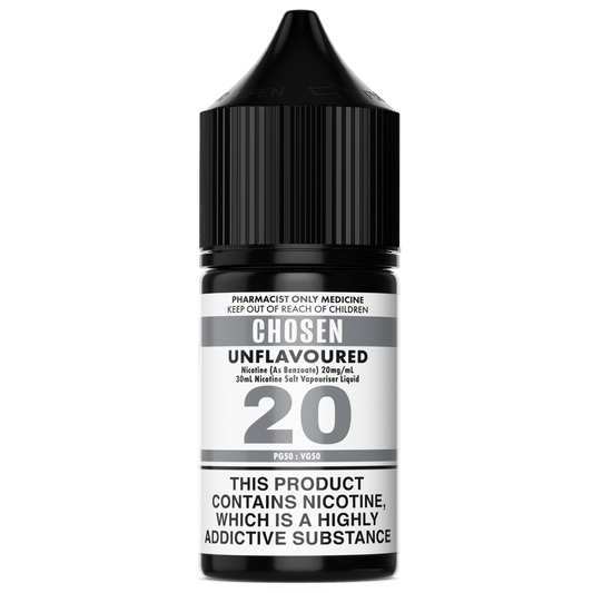 CHOSEN UNFLAVOURED NICOTINE SALTS (30ML BOTTLE)