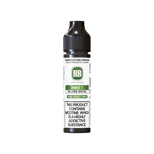 REBEL X BOGAN MINT 1  FREEBASE (60ML BOTTLE)