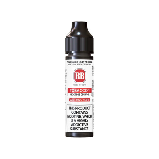 REBEL X BOGAN TOBACCO 1 FREEBASE (60ML BOTTLE)