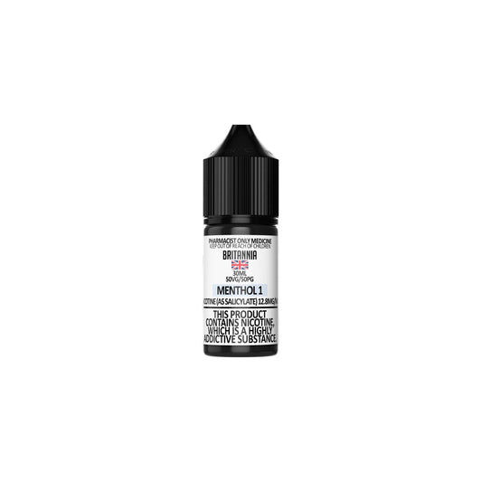 BRITANNIA MENTHOL 1 NICOTINE SALTS (30ML BOTTLE)