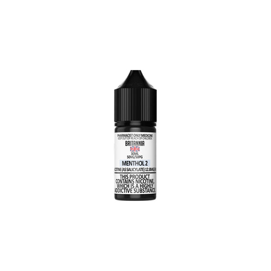 BRITANNIA MENTHOL 2 NICOTINE SALTS (30ML BOTTLE)