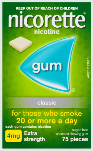 Nicorette Quit Smoking Gum 4mg Classic (75pack)