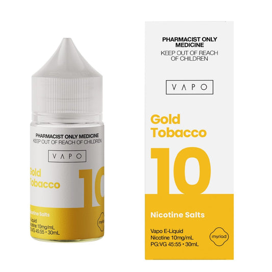 VAPO GOLD TOBACCO NICOTINE SALTS (30ML BOTTLE)