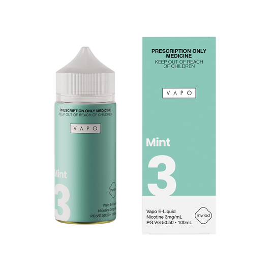 VAPO MINT FREEBASE (100ML BOTTLE)