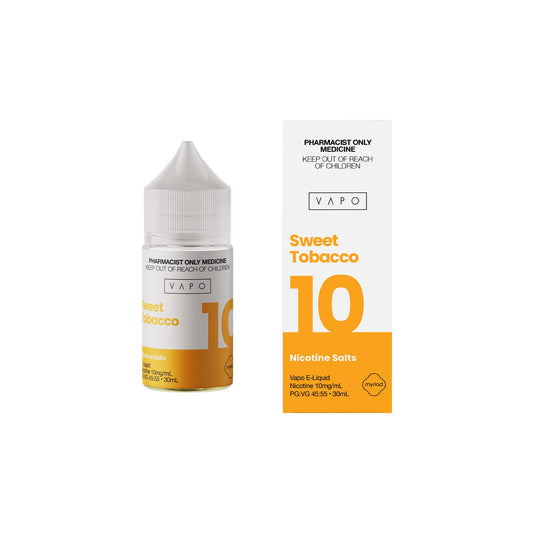 VAPO SWEET TOBACCO NICOTINE SALTS (30ML BOTTLE)