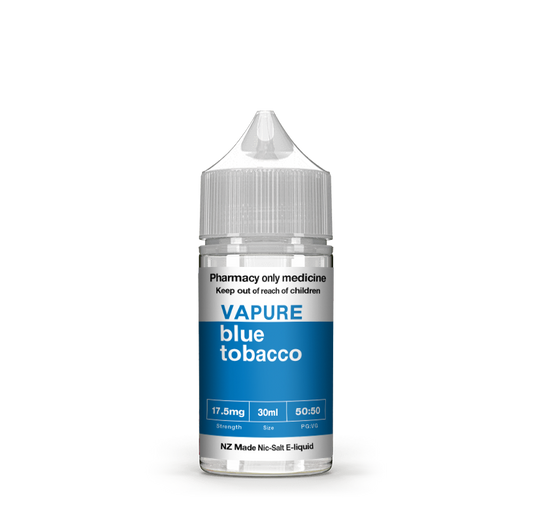 VAPURE BLUE TOBACCO NICOTINE SALTS (PREMIUM BLUE) (30ML BOTTLE)