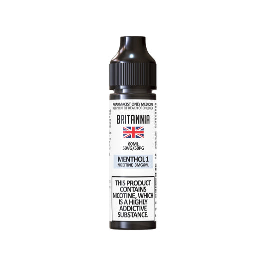 BRITANNIA MENTHOL 1 FREEBASE (60ML BOTTLE)