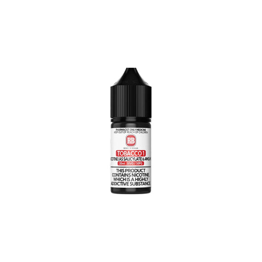 REBEL X BOGAN  TOBACCO 1 NICOTINE SALTS (30ML BOTTLE)