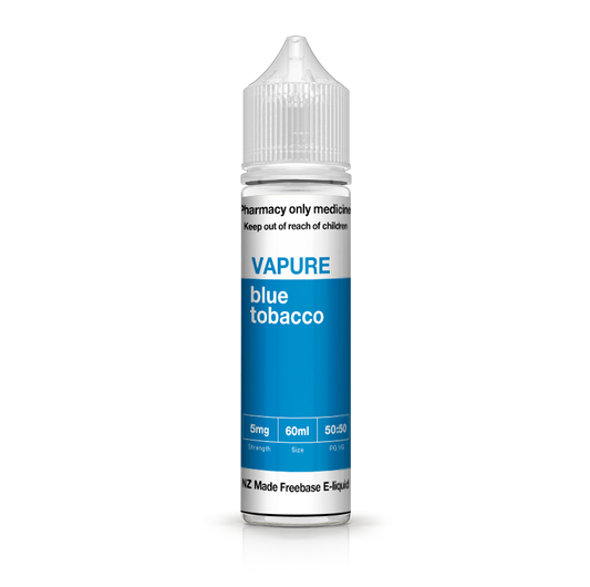 VAPURE BLUE TOBACCO FREEBASE (PREMIUM BLUE) (60ML BOTTLE)