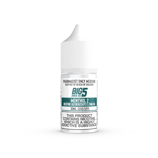 BIG 5 MENTHOL 2 NICOTINE SALTS (30ML BOTTLE)