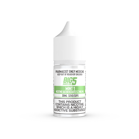 BIG 5 MINT 1 NICOTINE SALTS (30ML BOTTLE)