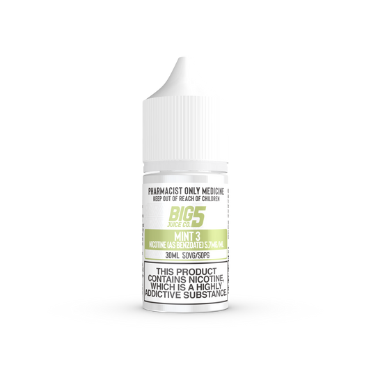 BIG 5 MINT 3 NICOTINE SALTS (30ML BOTTLE)