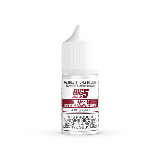 BIG 5 TOBACCO 1 NICOTINE SALTS (30ML BOTTLE)