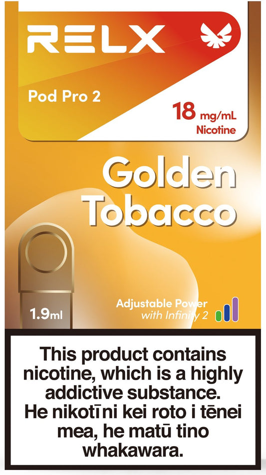 RELX POD GOLDEN TOBACCO 18MG/ML 1X1.9ML