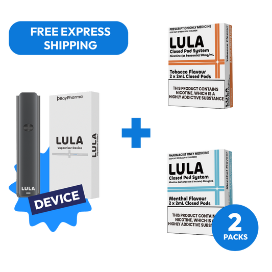 LULA DEVICE & 2 PACK PRE-FILLED PODS STARTER PACK