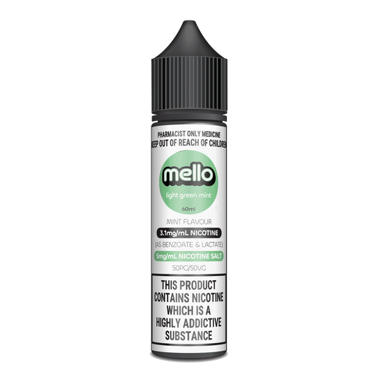 MELLO LIGHT GREEN MINT NICOTINE SALTS (60ML BOTTLE)