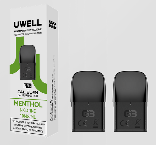 UWELL CALIBURN G3 PRE-FILLED POD MENTHOL 2.5ML (2 PACK)