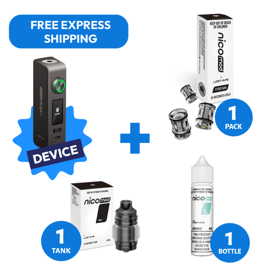 NICOMOD KIT & 1 NICOPOD FREEBASE BOTTLE