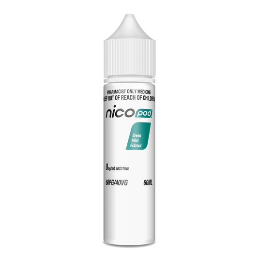 NICOPOD GREEN MINT FREEBASE (60ML BOTTLE)