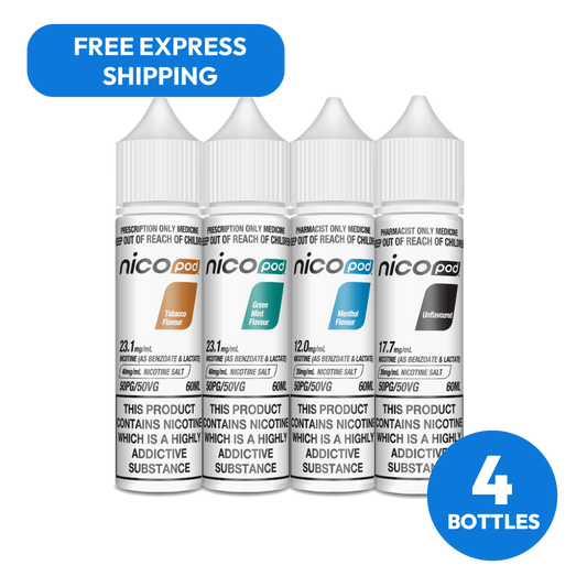NICOPOD® NICOTINE SALTS PACK (4 BOTTLES)