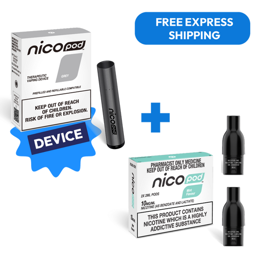 NICOPOD® DEVICE & 1 PACK PRE-FILLED PODS BEGINNER PACK