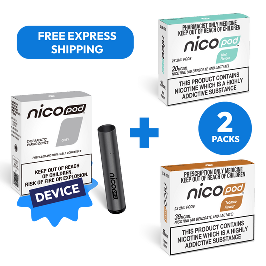 NICOPOD® DEVICE & 2 PACK PRE-FILLED PODS PACK