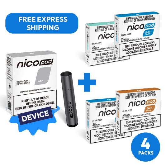 NICOPOD® DEVICE & 4 PACK PRE-FILLED PODS PACK
