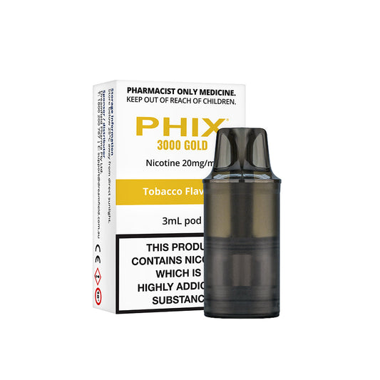 PHIX 3000 POD GOLD TOBACCO (1 X 3ML)