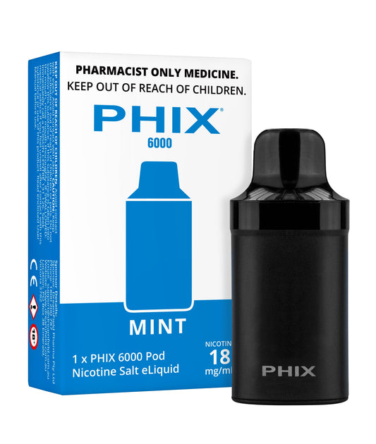 PHIX 6000 POD MINT 18MG/ML (1 X 6ML)