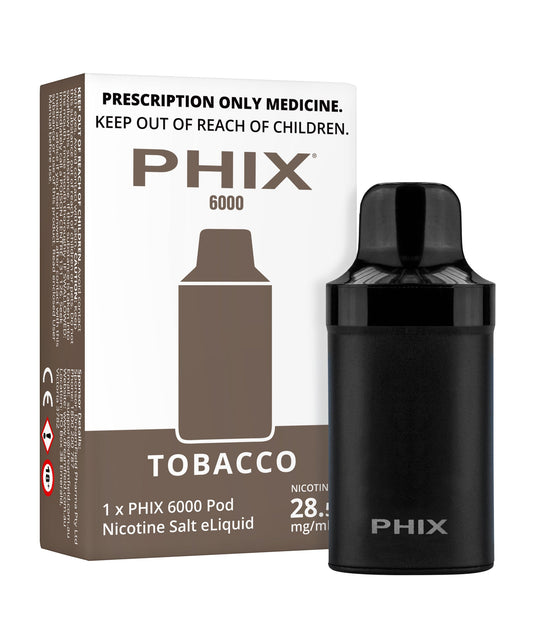 PHIX 6000 POD TOBACCO 28.5MG/ML (1 X 6ML)