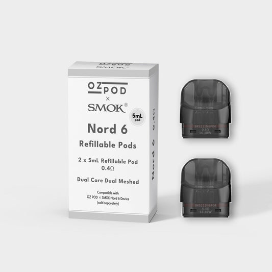 SMOK x OZ POD NORD 6 REFILLABLE PODS (2 x 5ML)