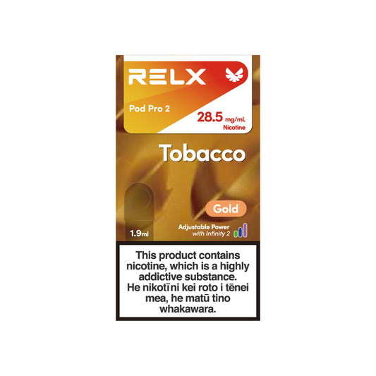 RELX POD TOBACCO GOLD 28.5MG/ML 1X1.9ML