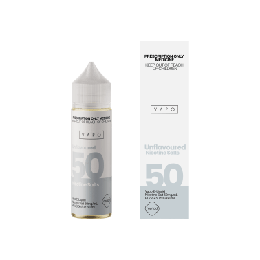 VAPO UNFLAVOURED NICOTINE SALTS 50MG/ML (60ML BOTTLE)