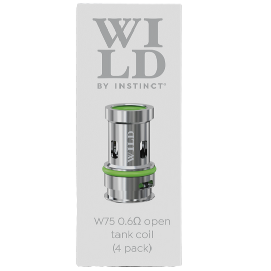 WILD BY INSTINCT W75 0.6OHM OPEN TANK COIL (4 PACK)