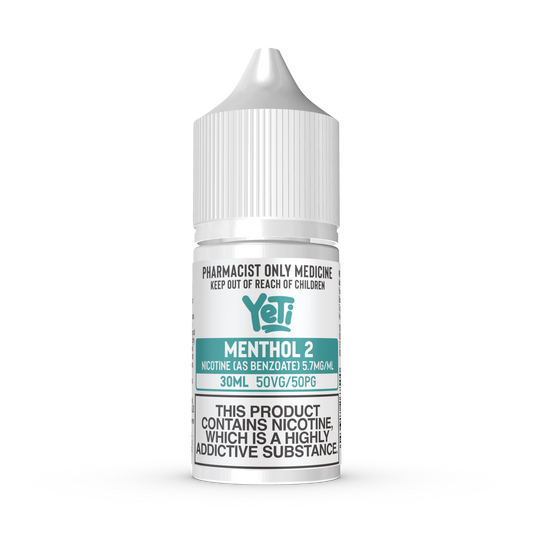 YETI MENTHOL 2 NICOTINE SALTS (30ML BOTTLE)