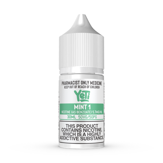 YETI MINT 1 NICOTINE SALTS (30ML BOTTLE)