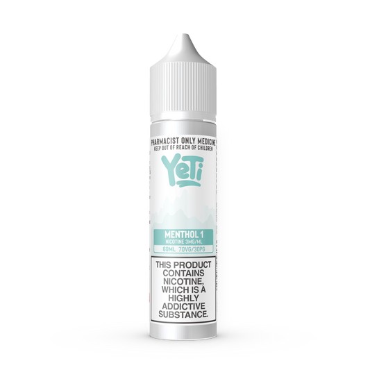 YETI MENTHOL 1 FREEBASE (60ML BOTTLE)